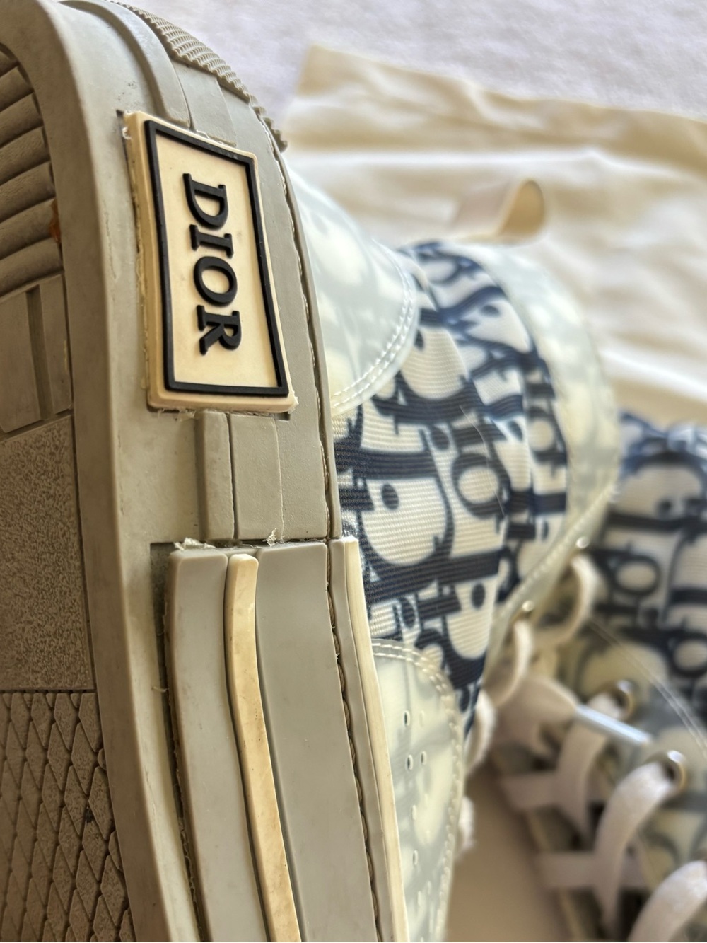 Dior Womens Grey High Top Sneakers - Picture 4 of 9